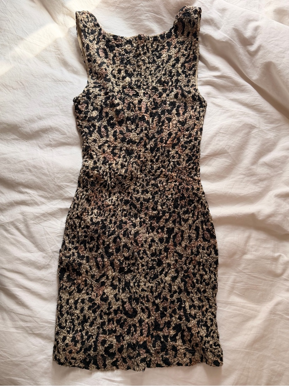 Free People Sleeveless Leopard Mini Dress
